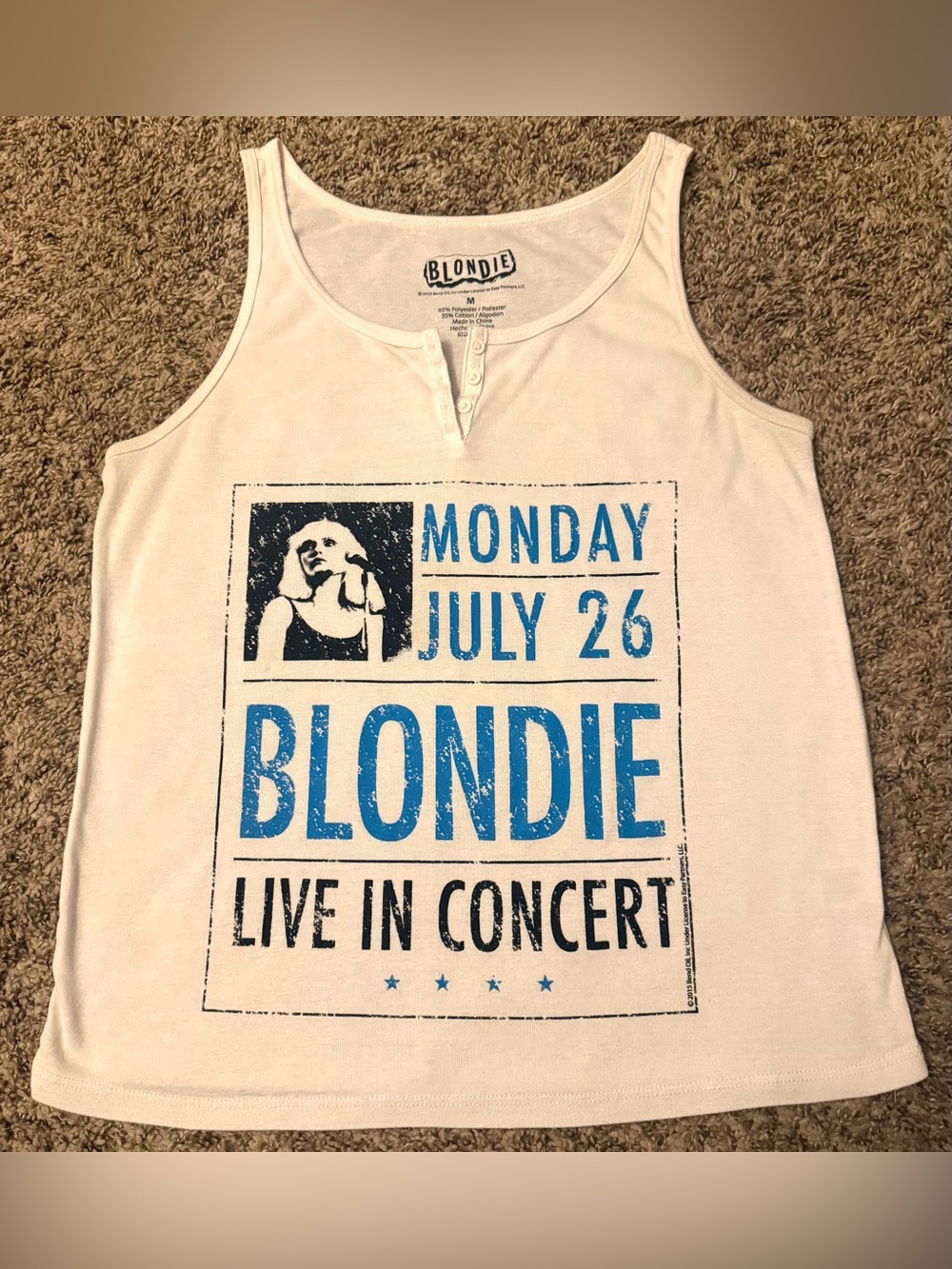 Blondie Graphic Henley Tank Top